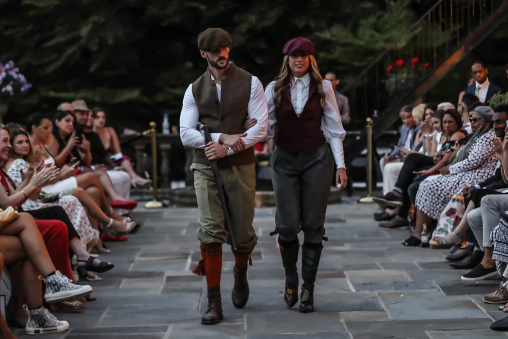 MILL NECK, NEW YORK - JULY 24: Models walk the runway at the Dressed To Kilt Charity Fashion Show at Mill Neck Manor on July 24, 2021 in Mill Neck, New York. (Photo by JP Yim/Getty Images for Dressed to Kilt)